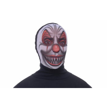 Adult Hooded Freaky Clown Masks Scary Evil Halloween Fancy Dress Accessory